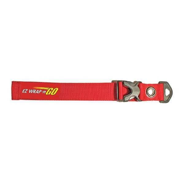 Strap, Red, Nylon, 12 in. L, 1-1/2 in. W, Ez Wrap N Go, Mfr#: EZWRAPNGO