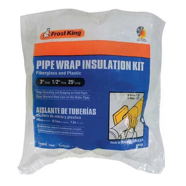 3" x 25 ft. Fiberglass Pipe Insulation Wrap, Frost King, Mfr#: SP41X/12