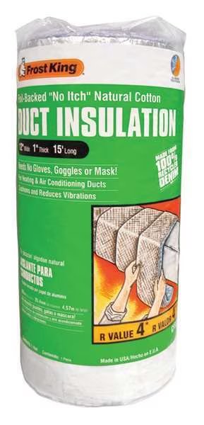 Duct Insulation, Cotton, 15 ft. L, Frost King, Mfr#: CF55