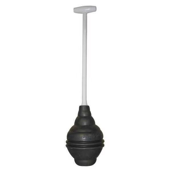 Plunger, Rubber, 6 in Cup Dia, 16 1/4 Plastic Handle, Korky, Mfr#: 99-4A