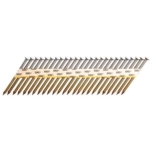 Collated Metal Connector Nail, 2-1/2 in L, Bright, Flat Head, 34 Degrees, 1500 PK, Senco, Mfr#: M002265