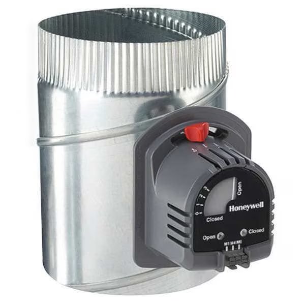 Round Damper, Gr/Rd/Steel, 8 in. Dia., Honeywell Home, Mfr#: ARD8TZ