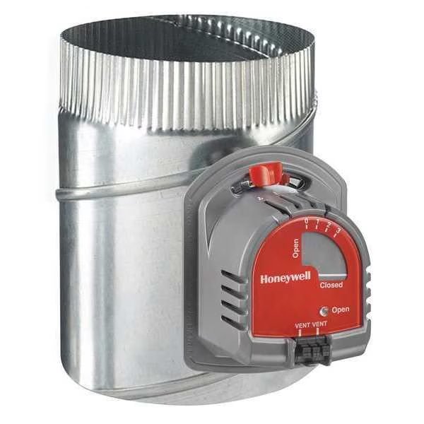 Round Damper, Gr/Rd/Steel, 6 in. Dia., Honeywell Home, Mfr#: EARD6TZ