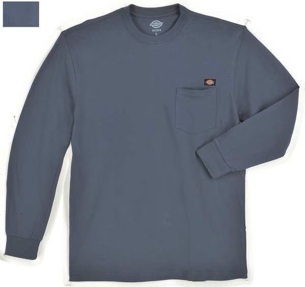 Long Sleeve T-Shirt, Cotton, Dk Navy, 3XLT, Dickies, Mfr#: WL50DN TL 3XL