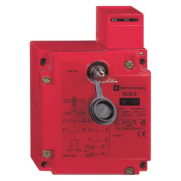 Safety Interlock 300Vac 5A Txcs, Telemecanique Sensors, Mfr#: XCSE7511