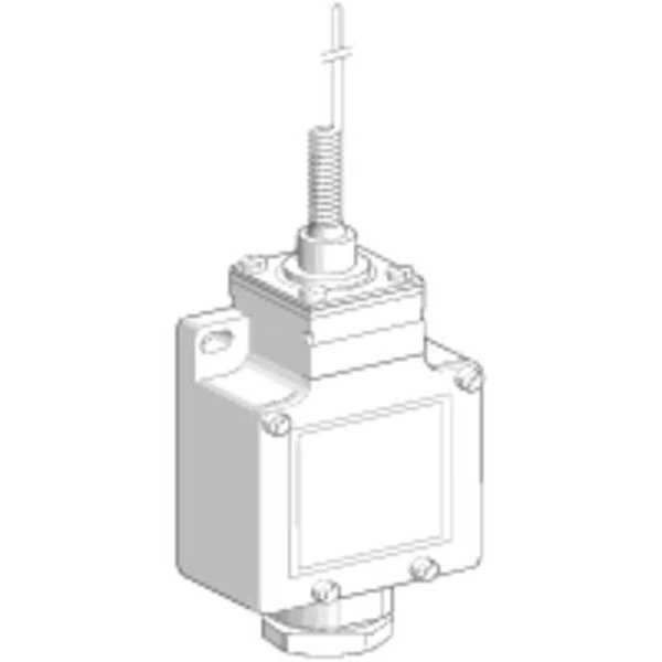 Limit Switch, Whisker, Spring Return, 1NC/1NO, 10A @ 240V AC, Telemecanique Sensors, Mfr#: XCKL106
