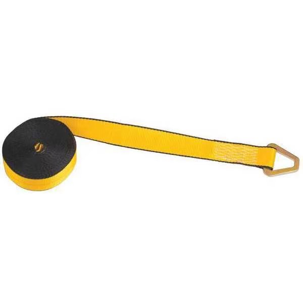 Winch Strap, Gold, 10,000 lb., 27 ft., Kinedyne, Mfr#: 222742GRA