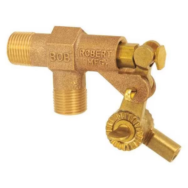 Float Valve, 3/4 in., Pipe, Brass, MNPT, Bob, Mfr#: R400-3/4