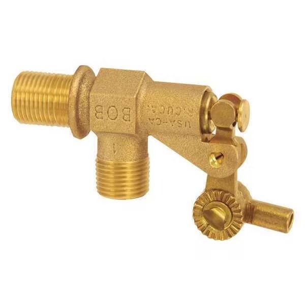Float Valve, 3/4 in., Bulkhead, Brass, MNPT, Bob, Mfr#: R700-3/4
