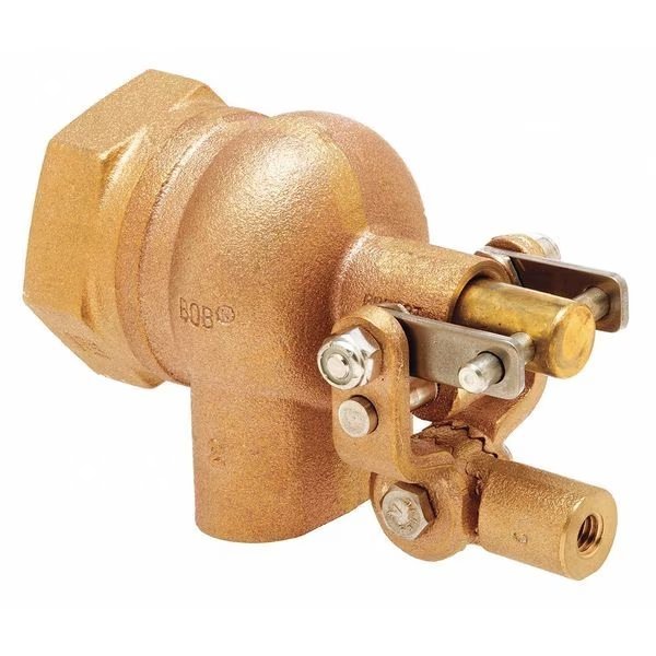 Float Valve, 2 in., Pipe, Brass, FNPT, Bob, Mfr#: R605T-2