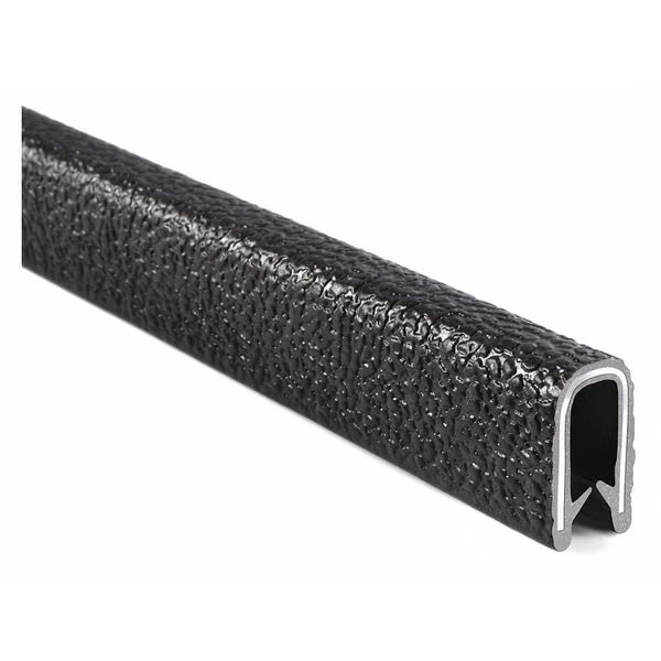 Edge Trim, PVC, Aluminum, 25 ft Length, 0.755 in Overall Width, Trim-Lok, Mfr#: 1350B2X1/4-25