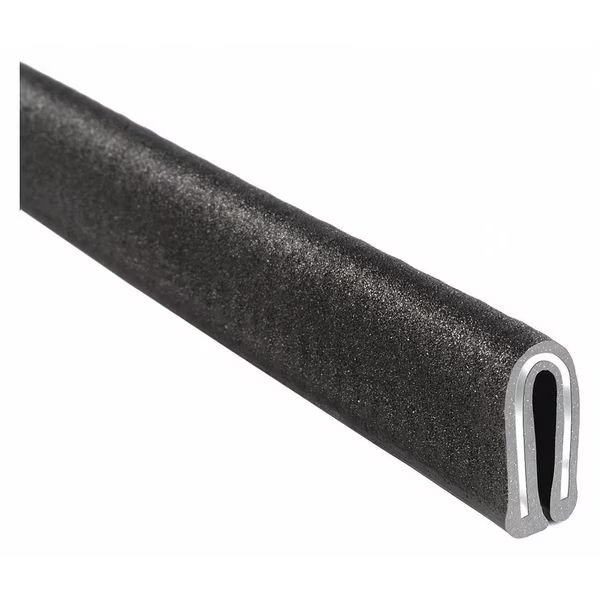 Edge Trim, PVC, Aluminum, 25 ft Length, 0.282 in Overall Width, Style: Rubber Look, Trim-Lok, Mfr#: 2200SB7X1/16-25