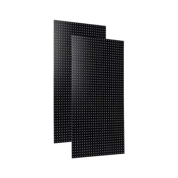 (2) 24 In. W x 48 In. H x 1/4 In. D Black Heavy-Duty High Density Fiberboard Round Hole Pegboards, Triton Products, Mfr#: TPB-2BK