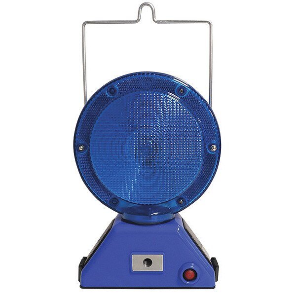 Barricade Light, 10-3/4" H, 7-3/4" L, 2-3/4" W, Blue, Railhead Gear, Mfr#: M900-SB