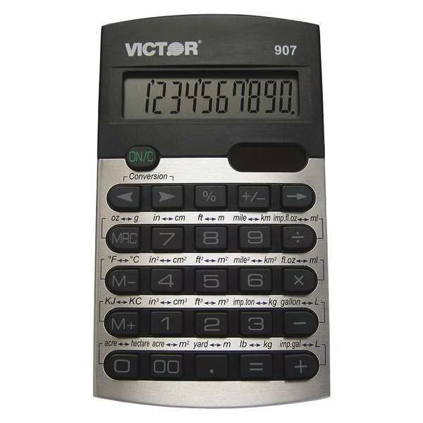 Metric Conversion Calculator, 10 Digits, Victor Technology, Mfr#: 907