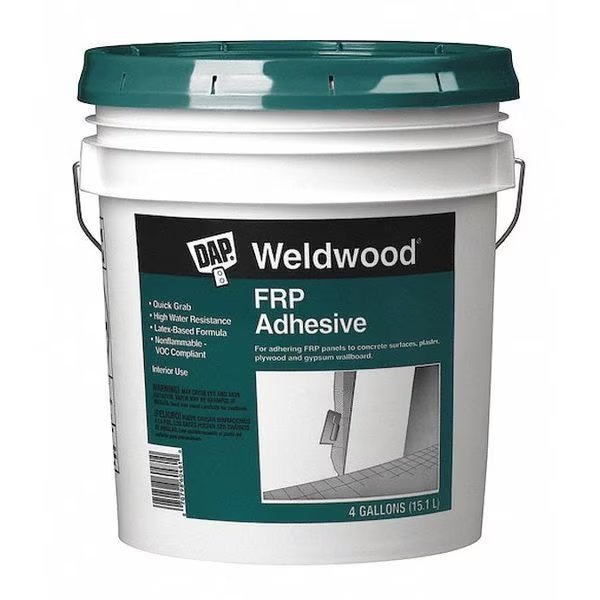 Construction Adhesive, FRP Series, Gray, 4 gal, Pail, Dap, Mfr#: 60481