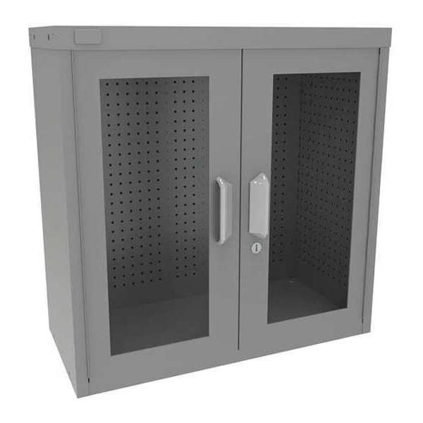 Pegboard Wall Cabinet, 30"x30"x14", Gray, Vidmar, Mfr#: Grainger48877