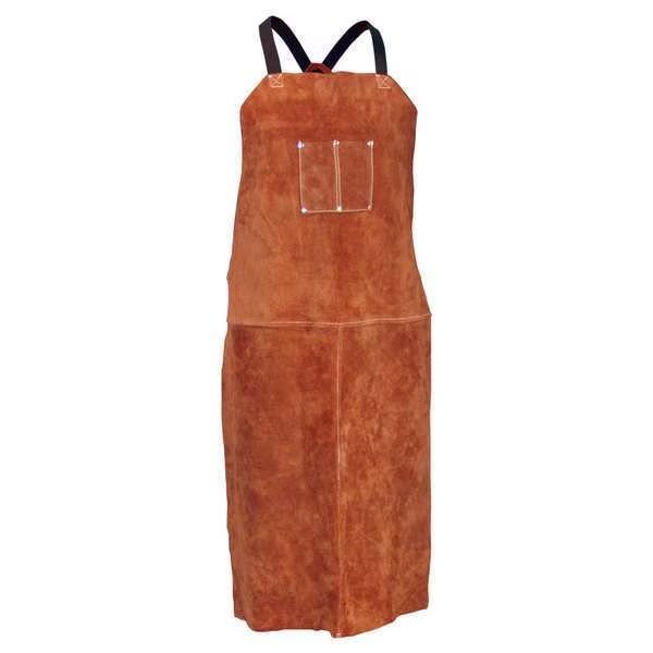 24X42 Dk Brwn Lth Bib Apron, Tillman, Mfr#: 3842