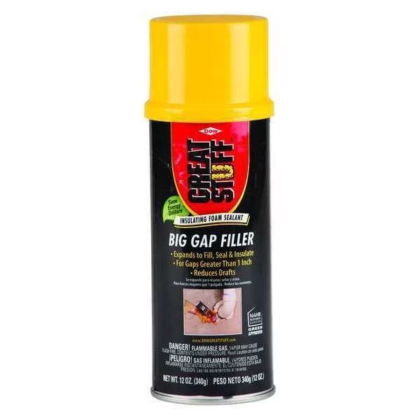 Spray Foam Sealant, 12 oz, Yellow, Great Stuff, Mfr#: 00157906