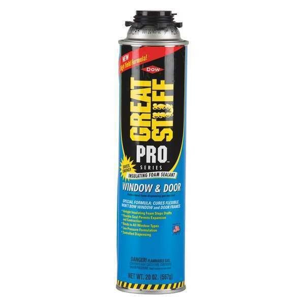 Spray Foam Sealant, 20 oz, Yellow, Great Stuff, Mfr#: 00187273