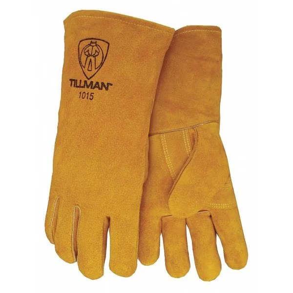 Stick Welding Gloves, Cowhide Palm, L, PR, Tillman, Mfr#: 1015B