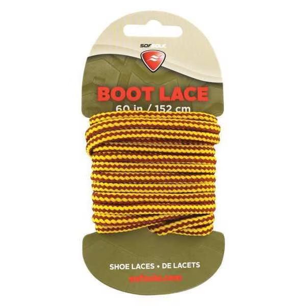 Shoe Laces, 60" L, Polyester, Gold Brown, PR, Sof Sole, Mfr#: 84889