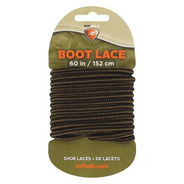 Shoe Laces, 60" L, Polyester, Gold Brown, PR, Sof Sole, Mfr#: 84725