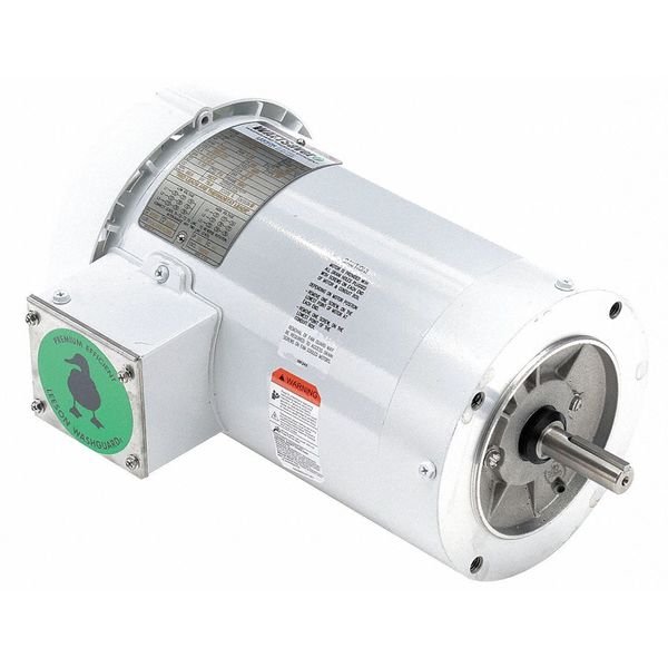 Washdown Motor, 2 HP, 1-15/16 in. Shaft L, Leeson, Mfr#: 119471.00