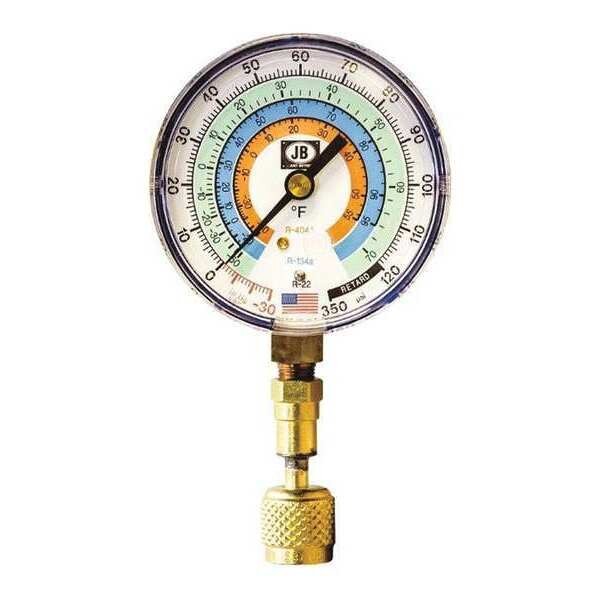 Test Gauge, Blue, For R-22, R-134A, R-404A, Jb Industries, Mfr#: QC-G851