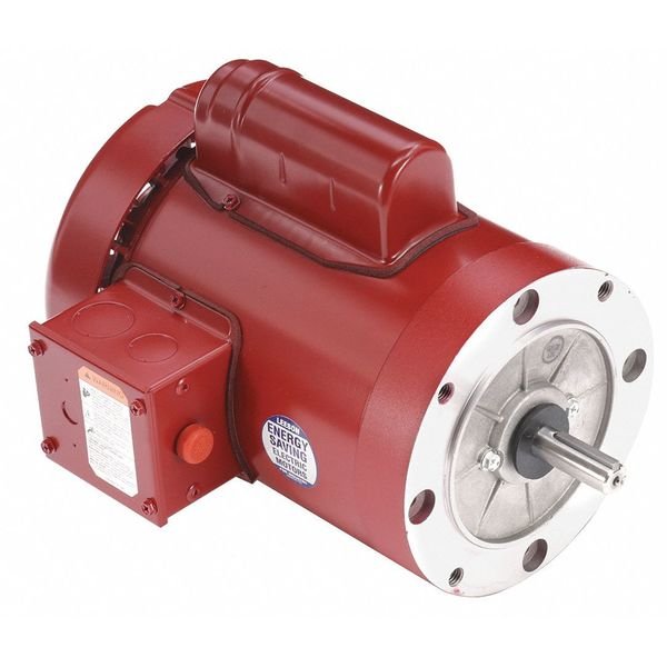 Farm Duty Motor, Capacitor-Start, 1 HP, 115/208-230V AC, 1,725 Nameplate RPM, 56C Frame, Leeson, Mfr#: 110494.00
