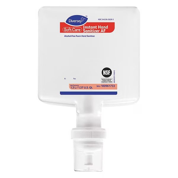 Hand Sanitizer, Cartridge, 1300mL, PK6, Diversey, Mfr#: 100961733
