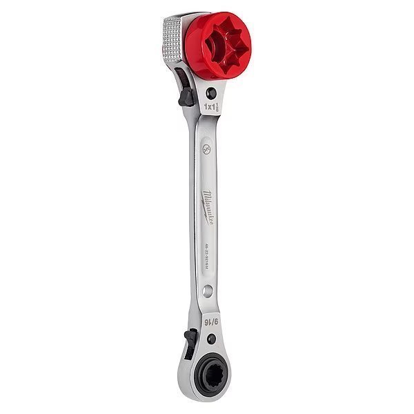Lineman's 5in1 Ratcheting Wrench with Milled Strike Face, Milwaukee Tool, Mfr#: 48-22-9216M