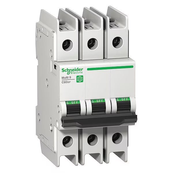 IEC Miniature Circuit Breaker, C60BP Series, 20A, 3 Pole, 240/415/440V AC, 14kA at 240V AC, C Curve, Schneider Electric, Mfr#: M9F42320