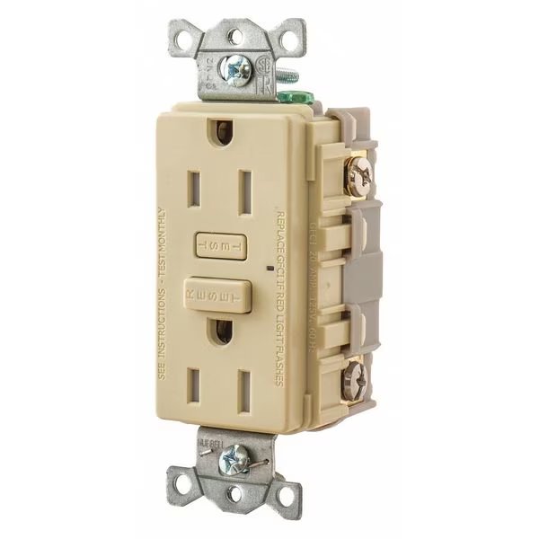 GFCI Receptacle, Self-Testing, 2 Poles, EnjoyTool Select, Mfr#: GFT15I
