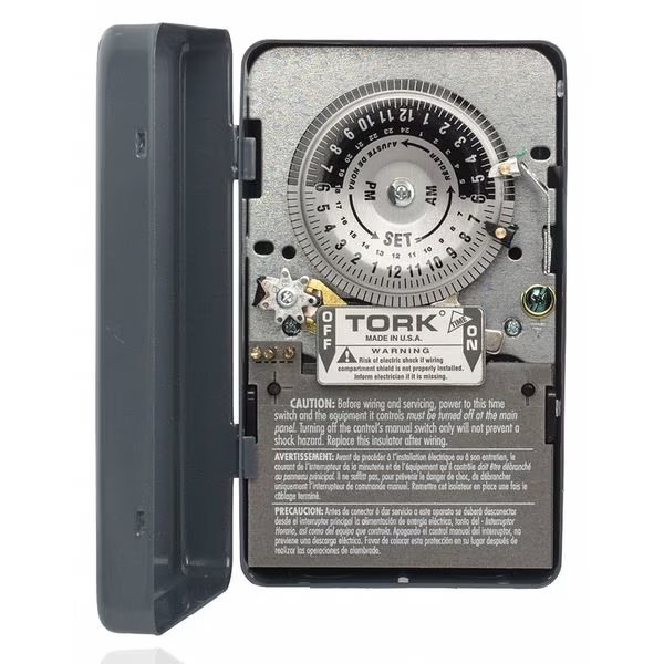 Electromechanical Timer Switch, 24 hr., Depth: 2 15/16 in, Tork, Mfr#: 7209A