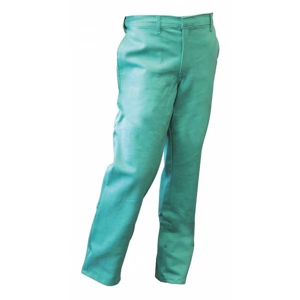 Pants, Waist 30", Inseam 32", Green, Zipper, Chicago Protective Apparel, Mfr#: 606-GR-30X32