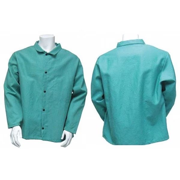 Jacket, Green, 2XL, Fits Chest 52", Chicago Protective Apparel, Mfr#: 600-GR-2XL