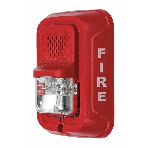 Horn Strobe, Marked Fire, Wall or Ceiling, System Sensor, Mfr#: P4RL