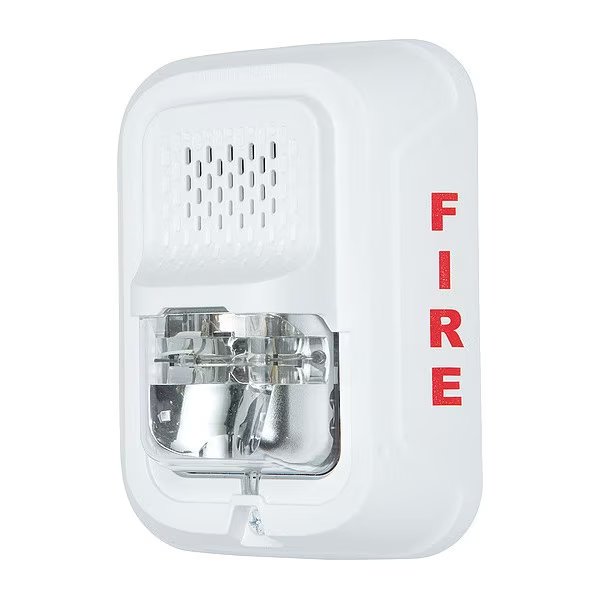 Horn Strobe, Marked Fire, Wall or Ceiling, System Sensor, Mfr#: P4WL