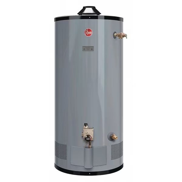 Natural Gas Commercial Gas Water Heater, 48 gal., 120 VAC, 60,000 BtuH, Rheem-Ruud, Mfr#: G50-60N