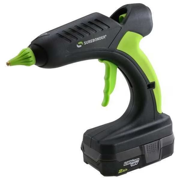 Glue Gun, 8 in L, 18V, 60 W, 1 lb/hr, Surebonder, Mfr#: Pro2-60KIT