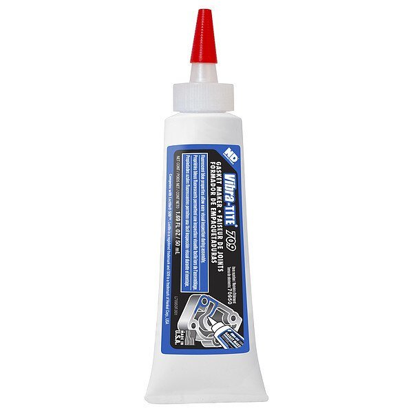 Anaerobic Anaerobic Gasket Maker, 300 mL, 50 mL, Blue, Temp Range 300 °F, Vibra-Tite, Mfr#: 70950