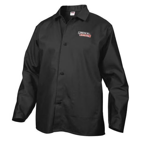 Welding Jacket, Black, 2XL, 33 in. L, Lincoln Electric, Mfr#: KH808XXL