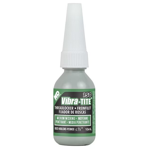Wicking Threadlocker, VIBRA-TITE 150, Green, Medium Strength, Liquid, 10 mL Bottle, Vibra-Tite, Mfr#: 15010