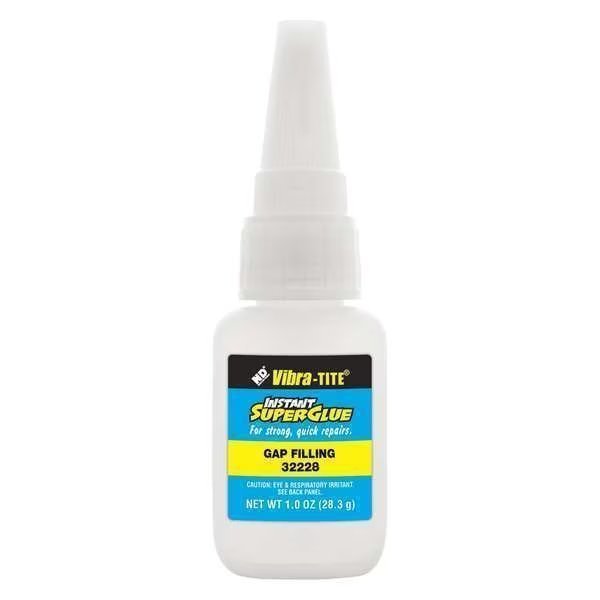 Instant Adhesive, 322 Series, Clear, 1 lb, Bottle, Vibra-Tite, Mfr#: 32228
