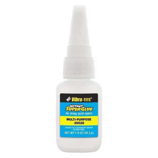 Instant Adhesive, 395 Series, Clear, 1 lb, Bottle, Vibra-Tite, Mfr#: 39528