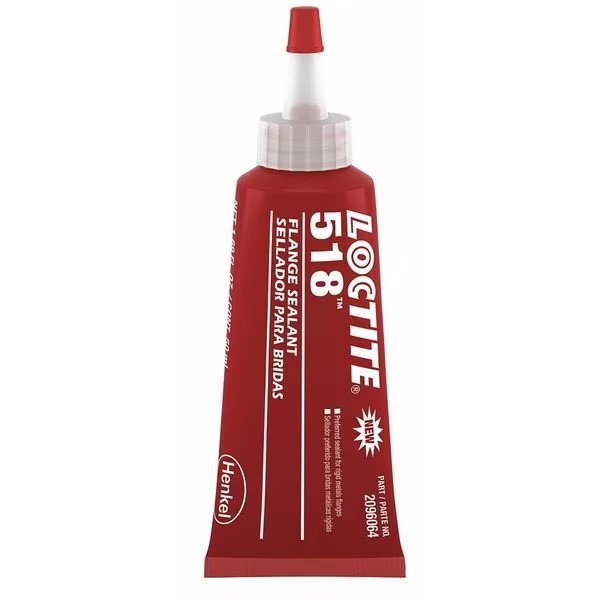 Anaerobic Gasket Sealant, 1.4"x 2.1"x 6", Red, Temp Range -65 to 300 Degrees F, Loctite, Mfr#: 2096064