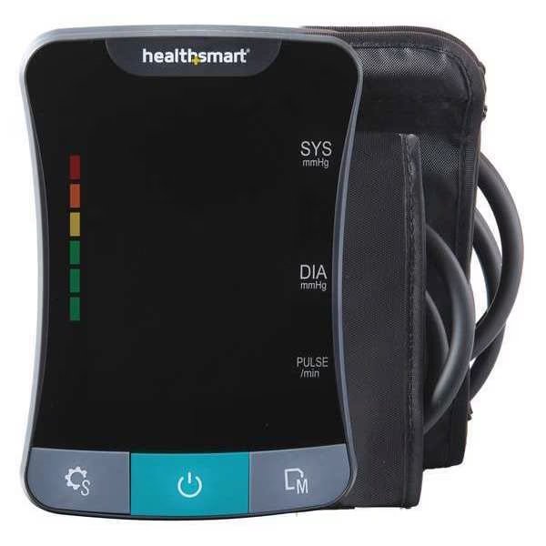 Blood Pressure Monitor, Arm, Blk, 1.08 lb., Healthsmart, Mfr#: 04-655-001