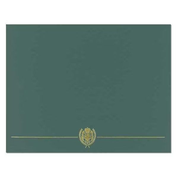 Certificate Cover, Hunter Green/Gold, PK5, Great Papers, Mfr#: 038950