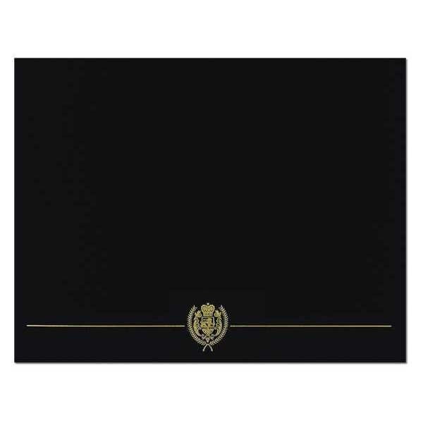 Certificate Cover, Black/Gold, 12 in H, PK5, Great Papers, Mfr#: 038951